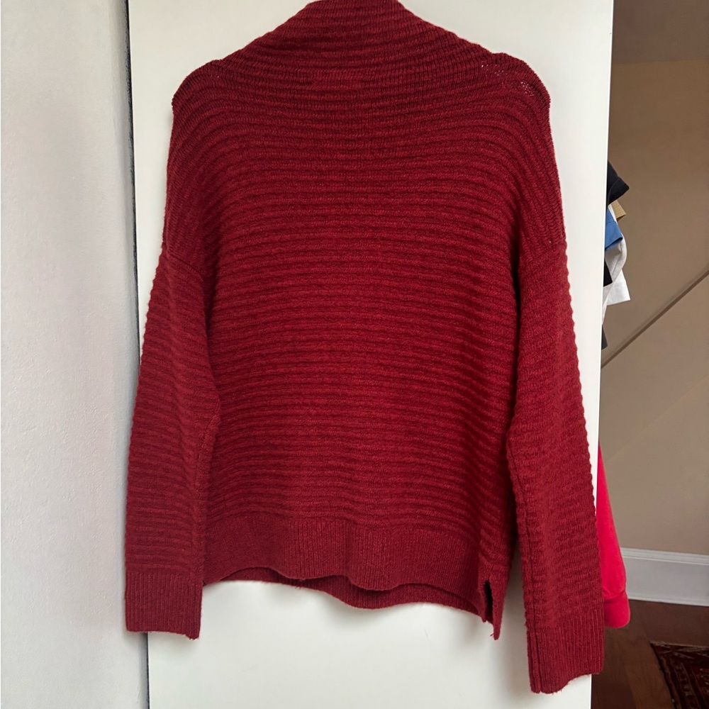 Madewell Red Belmont Cowl Neck Sweater with Chunky Knit - Picture 6 of 6